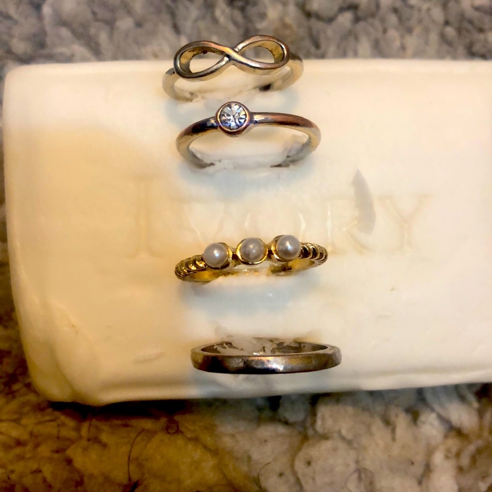 4 ivory rings